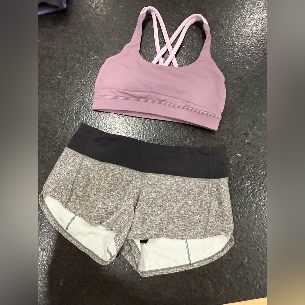 Lululemon Energy High-Neck Longline Bra, size 4, medium support. Like-new - Picture 5 of 6